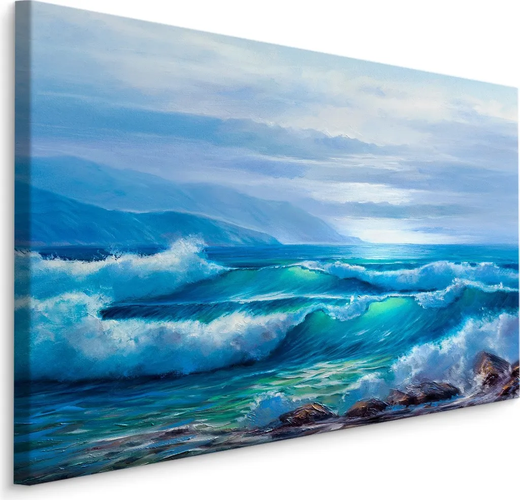 Quadro su Tela 120x80 Mare e Montagne - Offerta Stampa XXL
