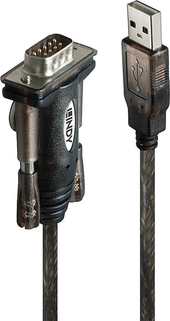 Lindy 42855, Šedá, Průhledná, 1,5 m, USB Typ-A, RS-232, Obrázek produktu 