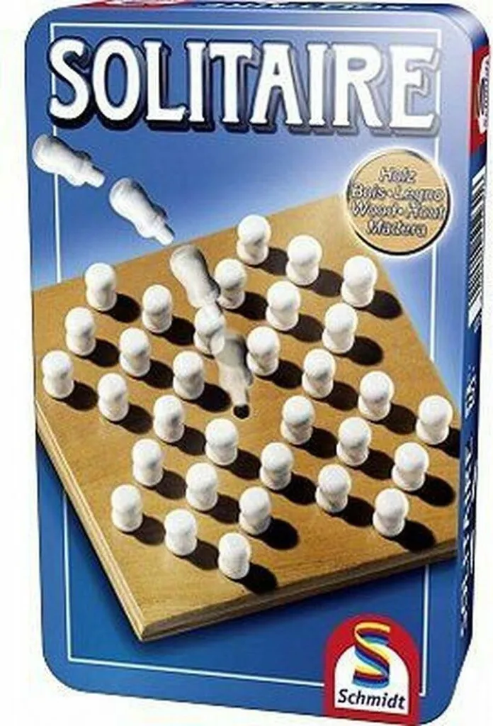Jeu de solitaire Schmidt Spiele compact anti-stress en bois de 12cm