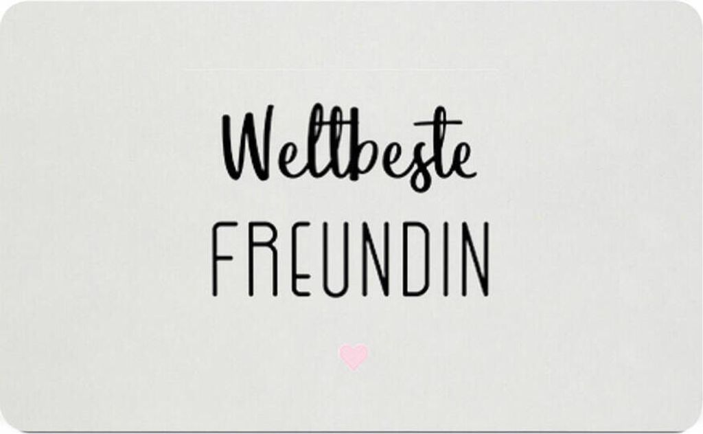 PPD Weltbeste Freundin D@H Tray, Frühstücksbrettchen, Brettchen, Frühstück, Resopal, Weiß, 14.3 x 23.3 cm, 586002077