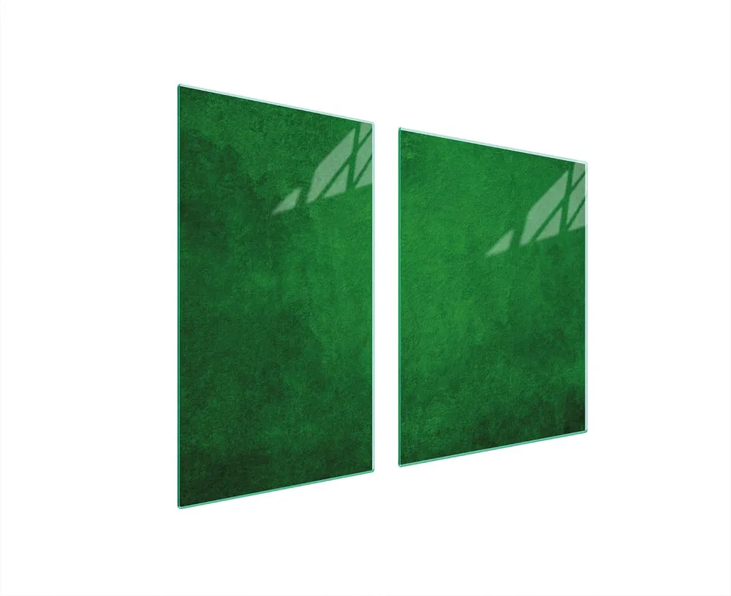 Copri Piano Cottura in Vetro 100x52 Tagliere Design Ardesia Verde