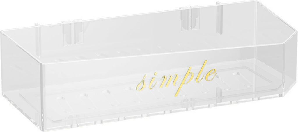 Lagerregal Hohldesign Wandmontiertes transparentes Lagerregal mit großer Kapazität für Badezimmershampoo und Kleinigkeiten Haushaltswaren