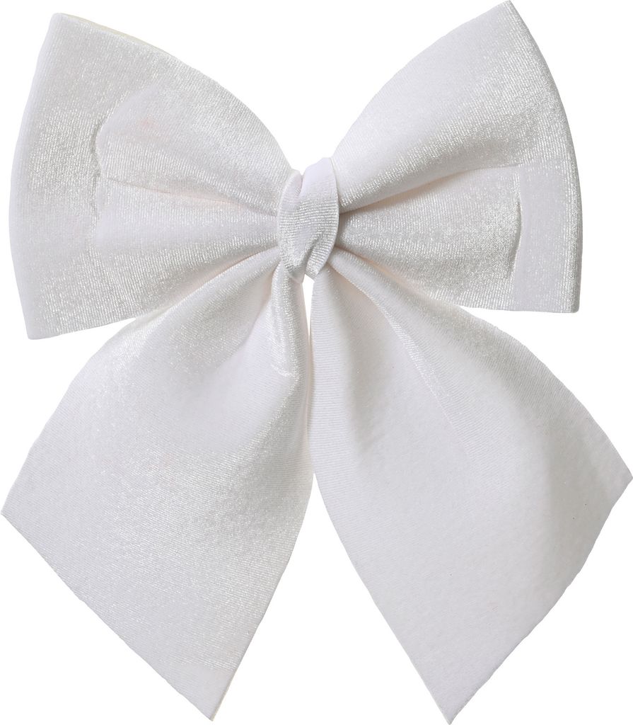 3er Set Weiße Weihnachts-Deko- & Geschenkschleifen, 10 cm, Produktbild 