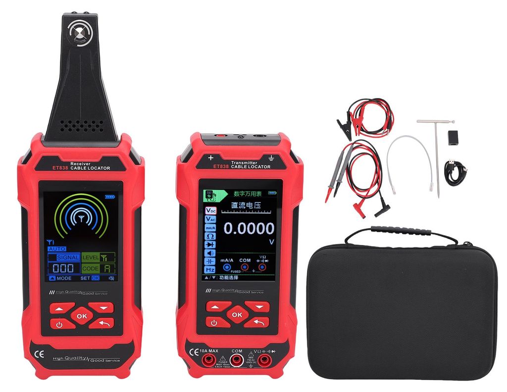 3-in-1-Kabelsuchgerät, Multimeter und Netzwerkkabeltester mit AC/DC-Spannungsmessung, Kurzschluss-/Bruchstellensuche, Ortung stromführender Leitu...