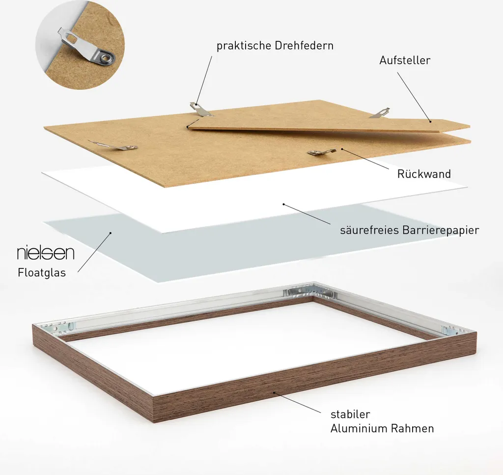 Cornice Nielsen Alpha 13x18 cm Alluminio Wengé | Qualità Professionale - 7