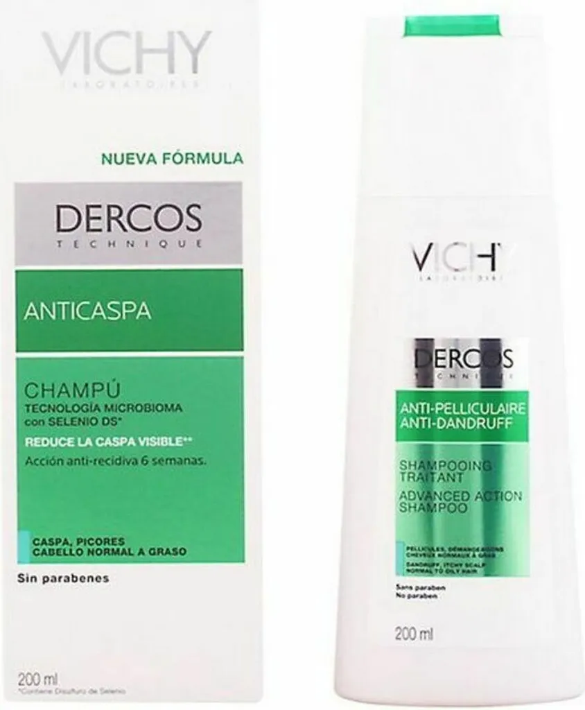 Shampooing antipelliculaire Dercos Vichy Cheveux Gras Soin Traitant 200ml