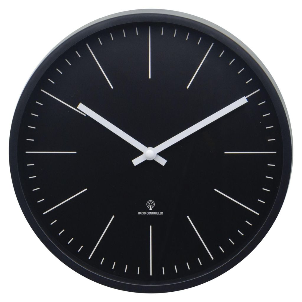 Design Funk-Wanduhr mit Kunststoffgehäuse 250 mm Produktbild 