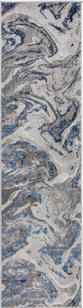 Tapis Eris Marbled Navy 80 x 300 cm : Protégez votre sol avec élégance