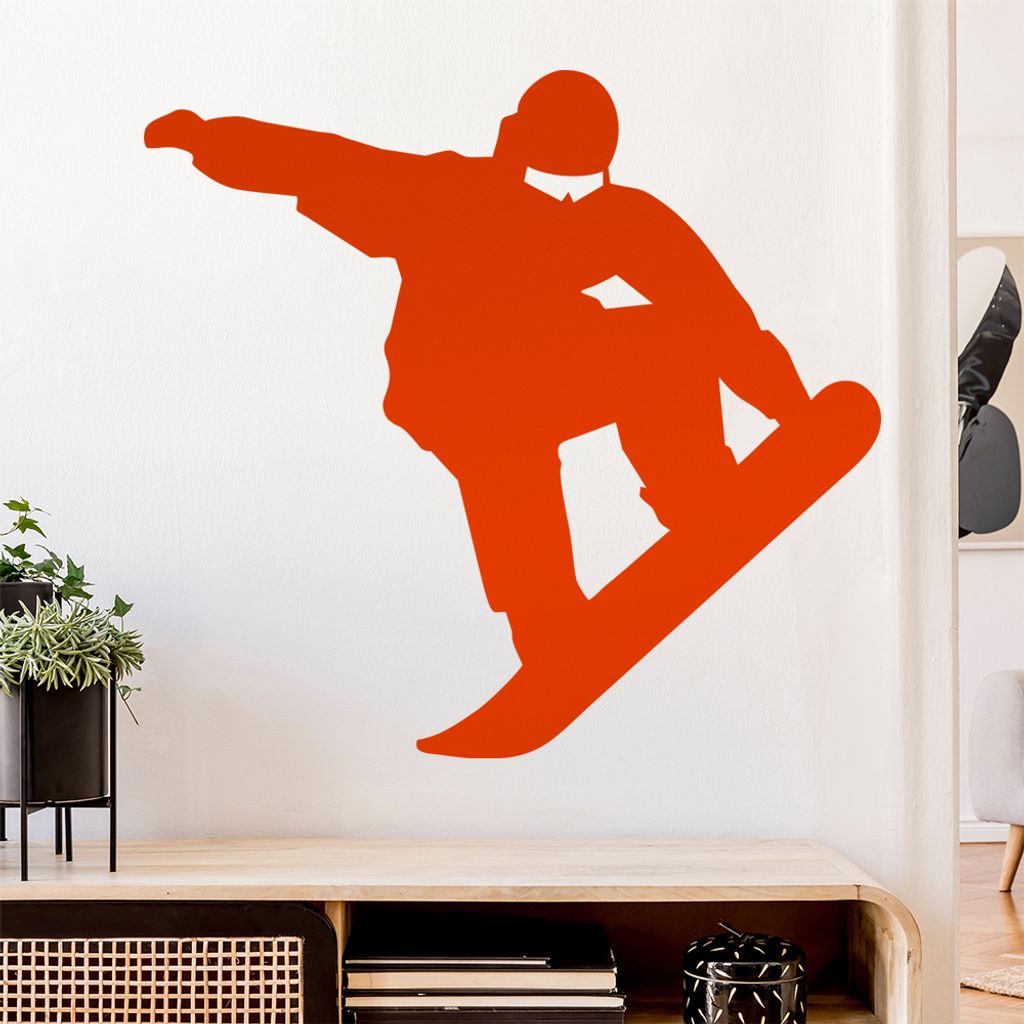 Snowboarding Sportler Figur Wandtattoo Wandaufkleber Wall Sticker - Dekoration, Küche, Wohnzimmer, Schlafzimmer, Badezimmer