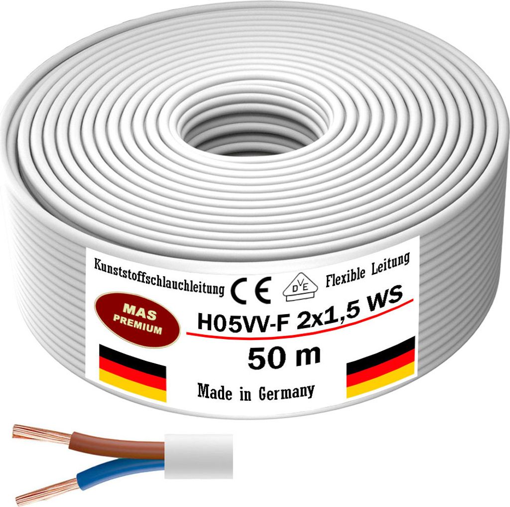 MAS Premium Tubo Flessibile In Plastica Da 5 A 100 M, H05VV-F, 2 X - Foto 10