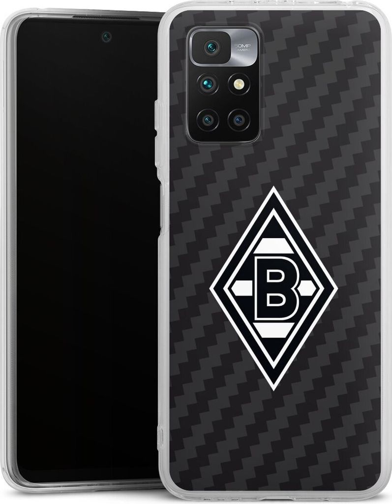 DeinDesign Handyhülle für Xiaomi Redmi 10 2022 Silikon Hülle Case Smartphone Schutzhülle Borussia Mönchengladbach Carbon Gladbach