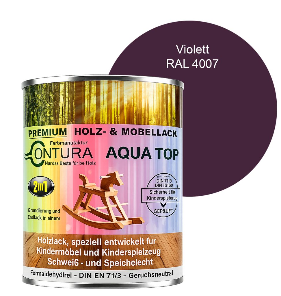 Contura 750ml. Möbellack Lack für Kinderspielzeug Buntlack Produktbild 