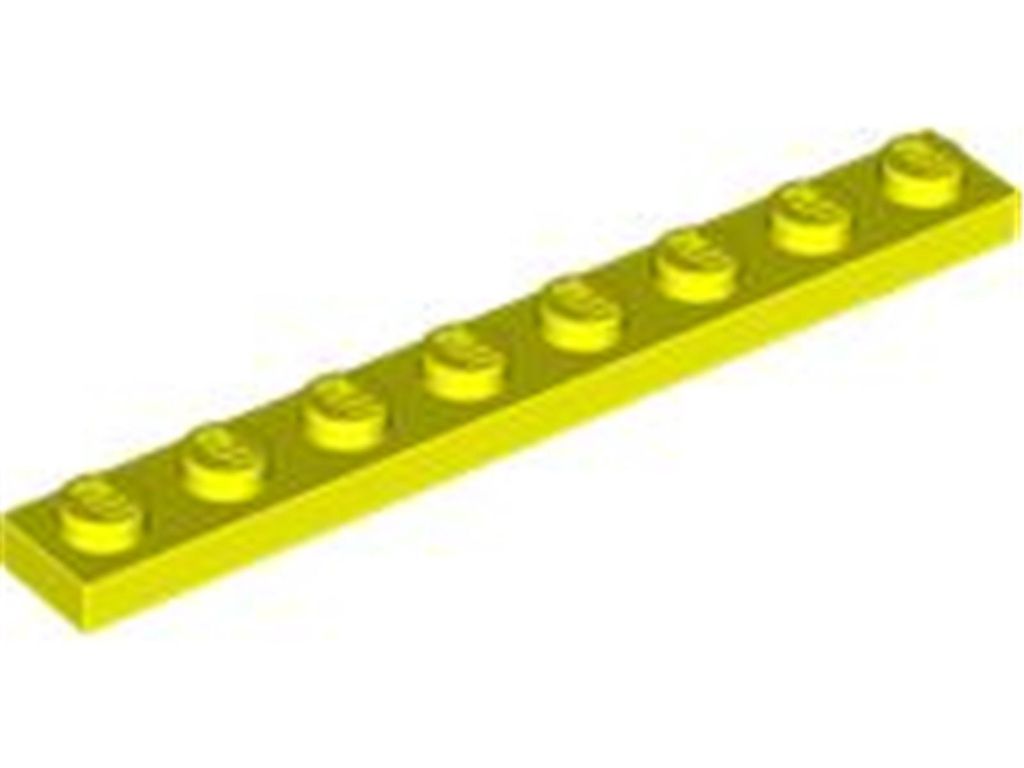 Lego 1x8 Platte 3460 - 10 Stück Neon Gelb