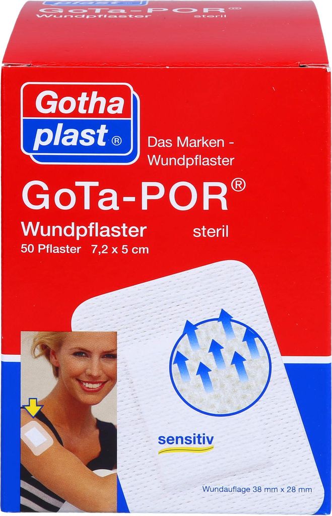 GoTa-POR Wundpflaster steril 7,2cmx5cm, 50 St PFL