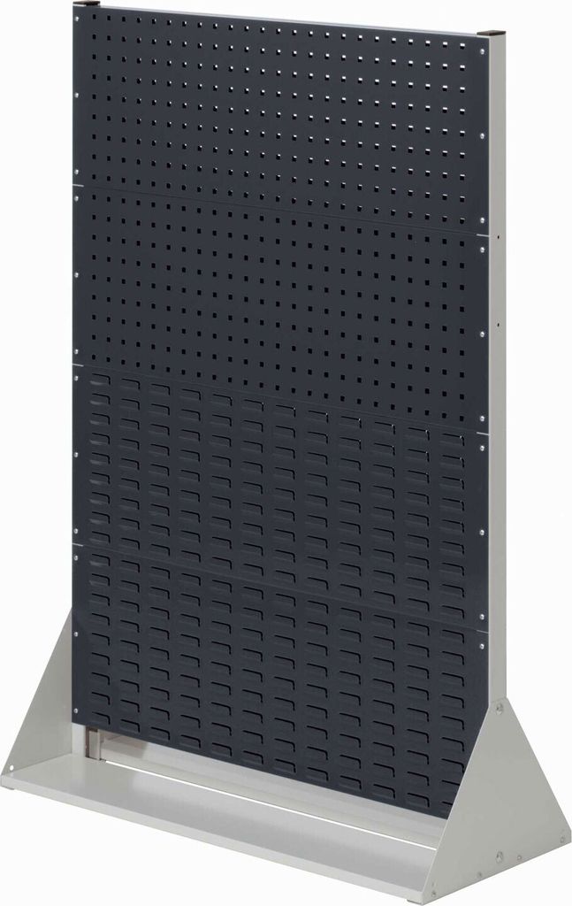 Kappes RasterPlan Stellwände doppelseitig Größe #4 - 4x Lochplatten 4x Schlitzplatten Anthrazitgrau RAL 7016