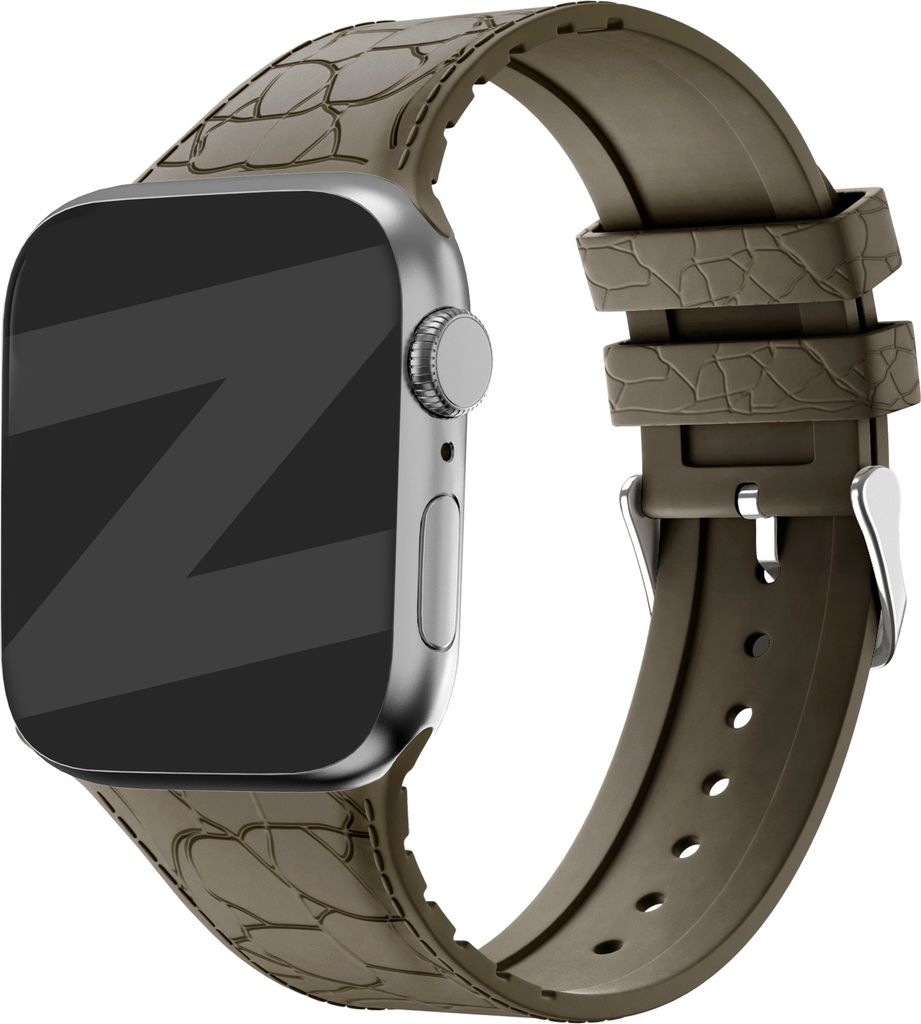 Bandz Silikonband mit Ledermuster - passend für Apple Watch Produktbild 
