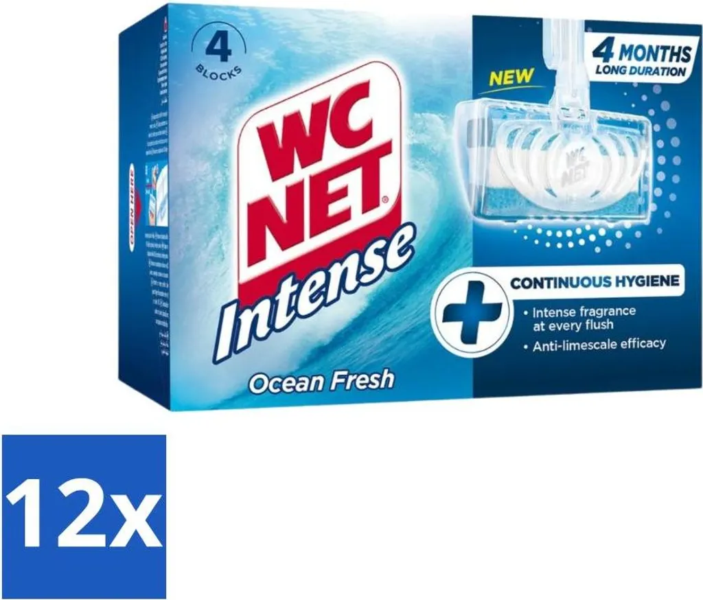 Bloc WC Réseau Ocean Fresh - Pack de 12 blocs - Hygiène WC longue durée