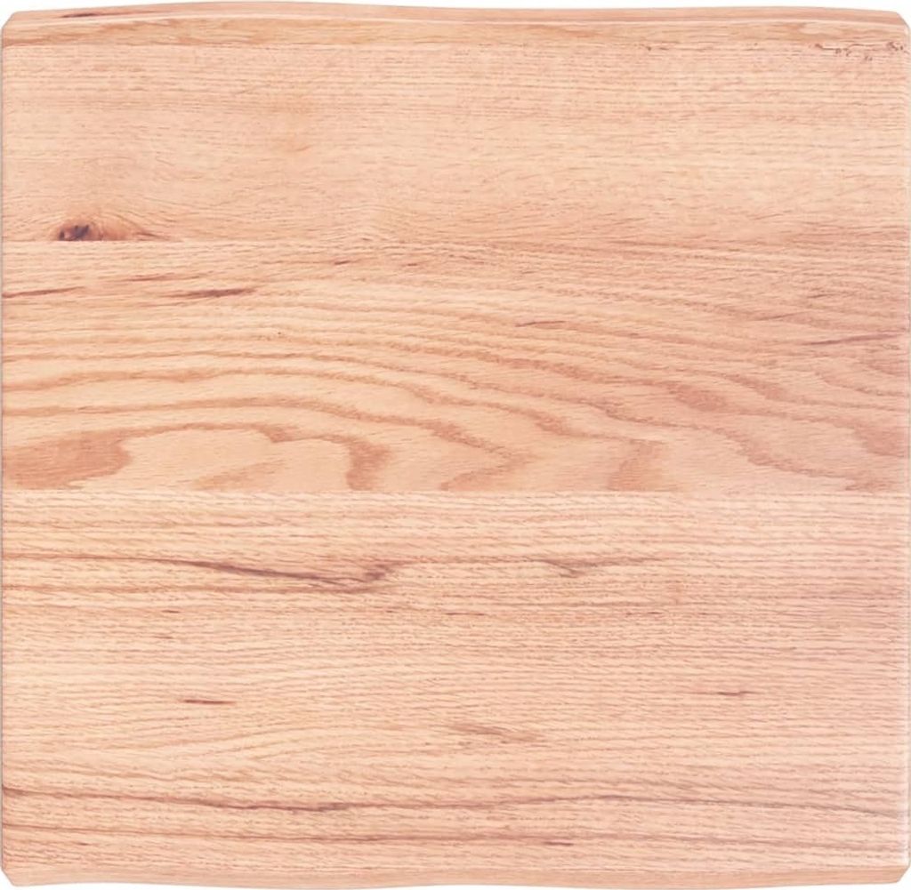 Tischplatte 60x60x(2-6) cm Massivholz Behandelt Baumkante