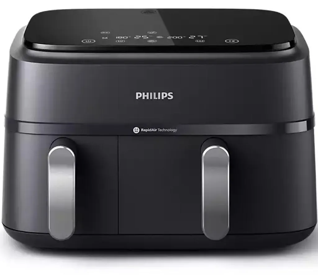 Friteuse à Air Philips 9L Double Compartiment - Airfryer Digital Noir Mat