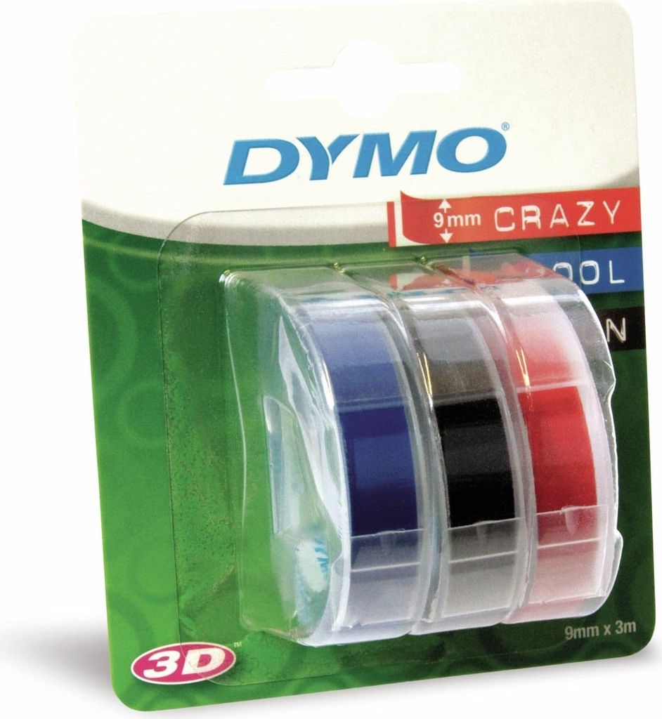 DYMO - Autoadesivo - nero, blu, rosso - rotolo (0,9 cm x 3 Immagine del prodotto 
