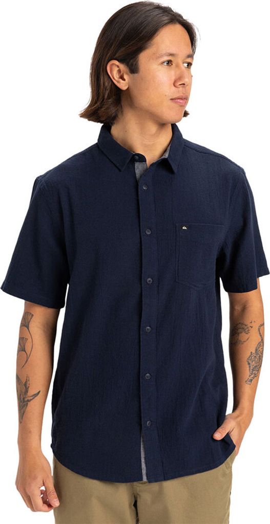 Quiksilver Time Box Kurzarmhemd Blau S Mann Blau S