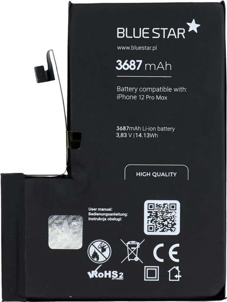Batteria iPhone 12 Pro Max 3687mAh Blue Star HQ - Mai Più Senza Carica
