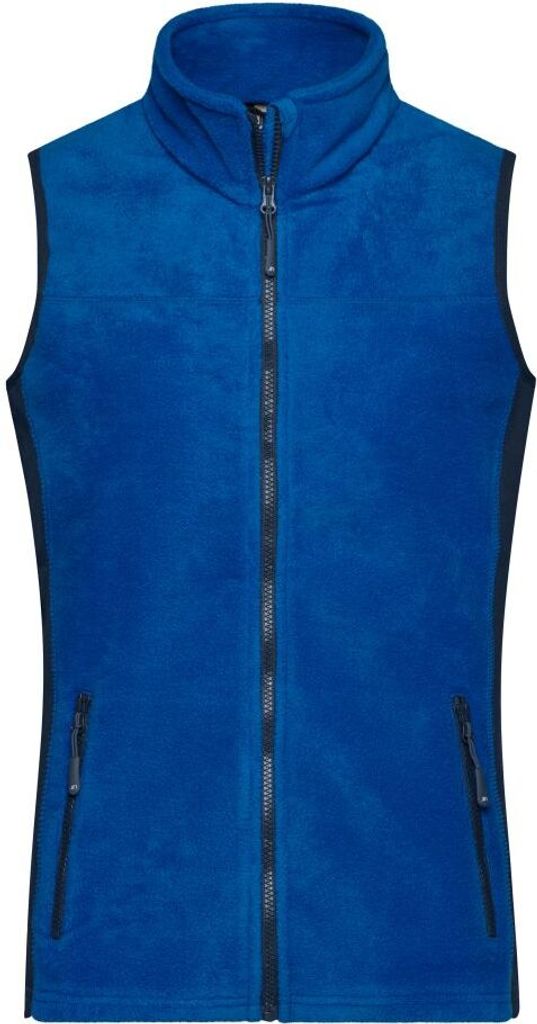 Strapazierfähige Fleece Weste im Materialmix royal/navy, Gr. XS