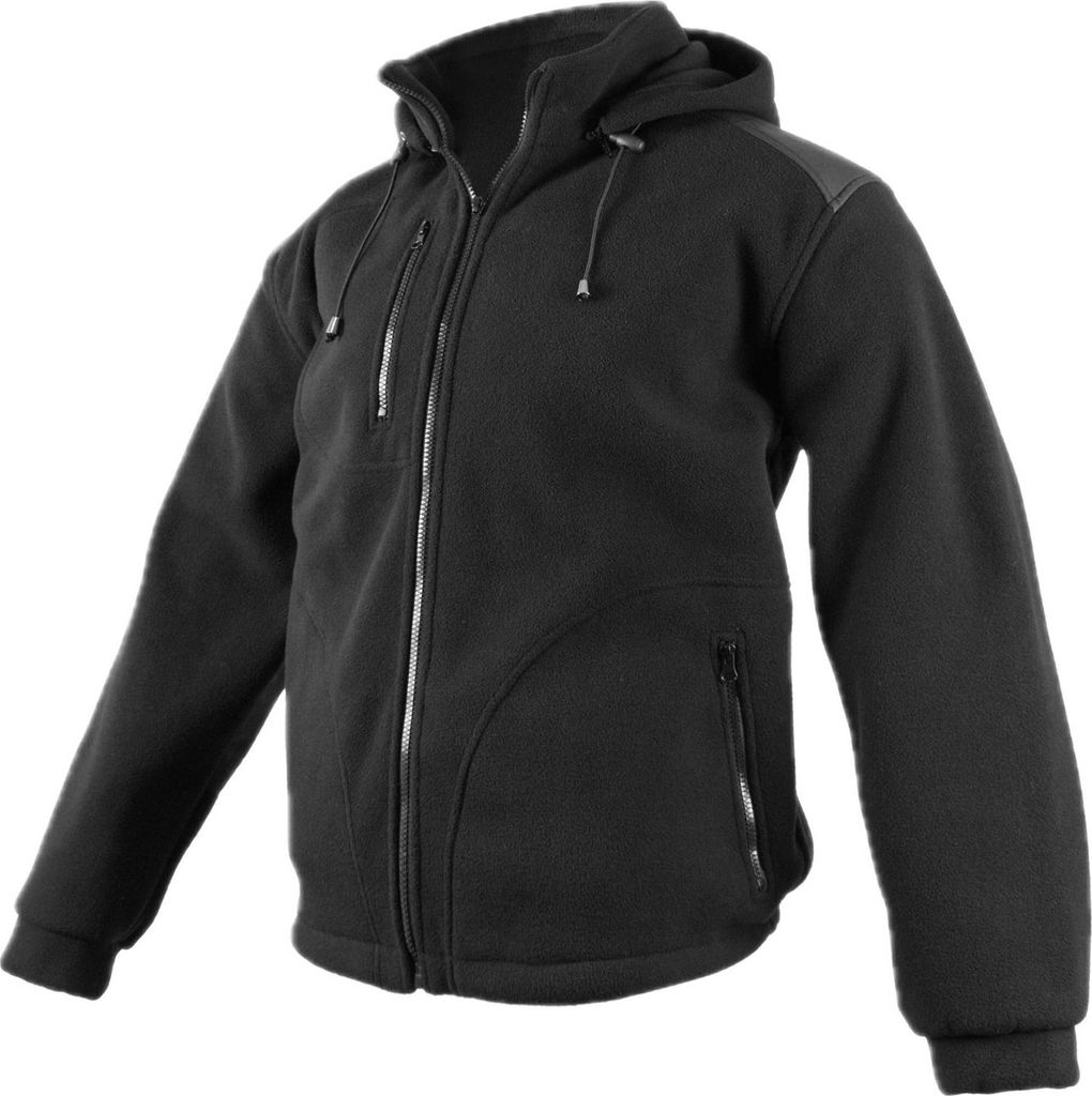 Fleecejacke Arbeitsjacke Pullover Kapuzenpullover Hoodie Fleece Schwarz S