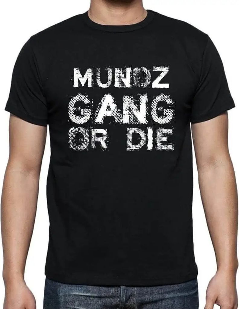 Herren Grafik T-Shirt Munoz-Familienbande – Munoz Family Gang – Öko-Verantwortlich Vintage Jahrgang Kurzarm Lustige Druck Geburtstag Geschenk ...