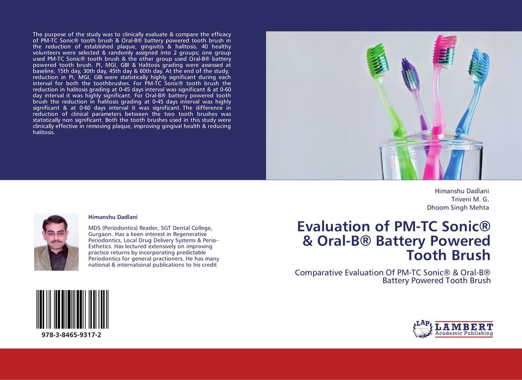 Evaluation of PM-TC Sonic & Oral-B Battery Powered Tooth Brush
