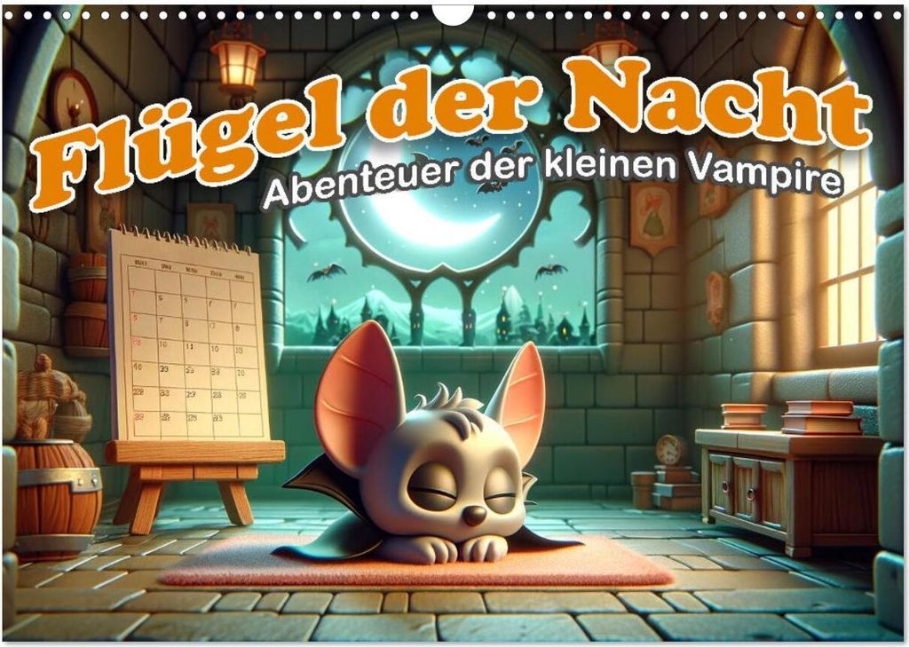 Flügel der Nacht: Abenteuer der kleinen Vampire (Wandkalender 2026 DIN A3 quer), CALVENDO Monatskalender