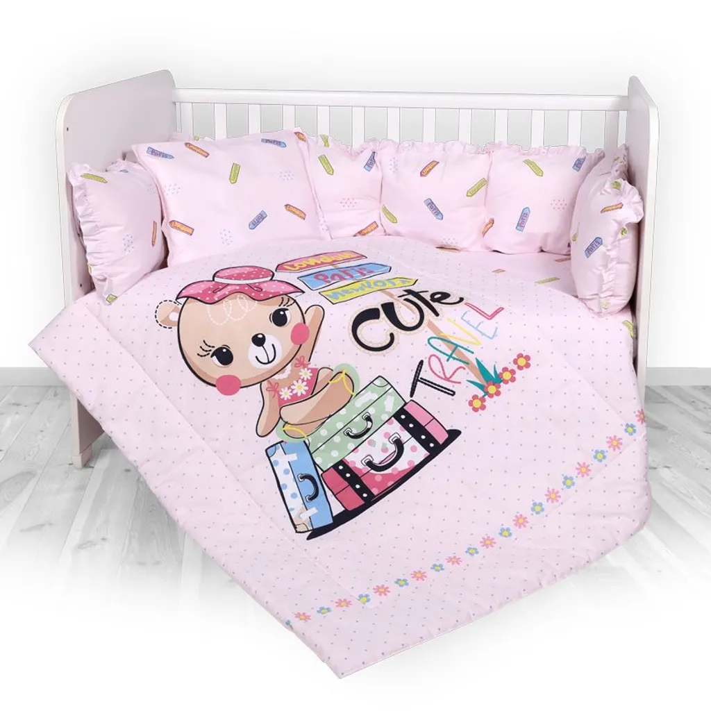 Ensemble de lit bébé complet 4 pièces idéal pour le confort nocturne