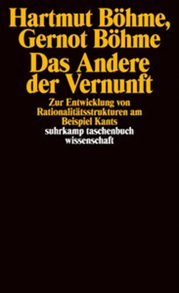 Livre de Philosophie Das Andere der Vernunft Essai Théorique Allemand