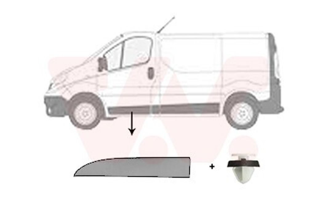 VAN WEZEL Zierleiste für die Tür Vorne Links Leiste für OPEL Vivaro B Kastenwagen (X82) 4396401