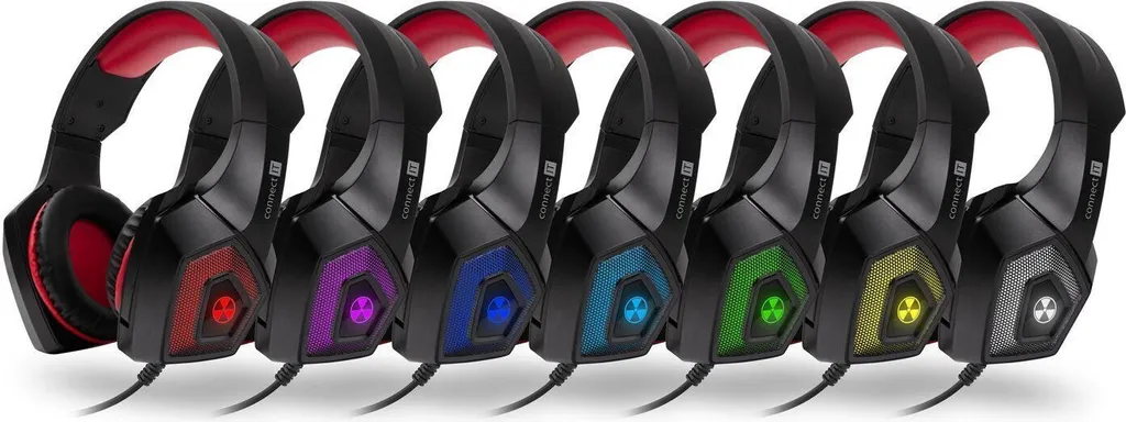 Casque de jeu rétroéclairé CHP-5500-RD BATTLE RNBW Edition 2 - Rouge - 2
