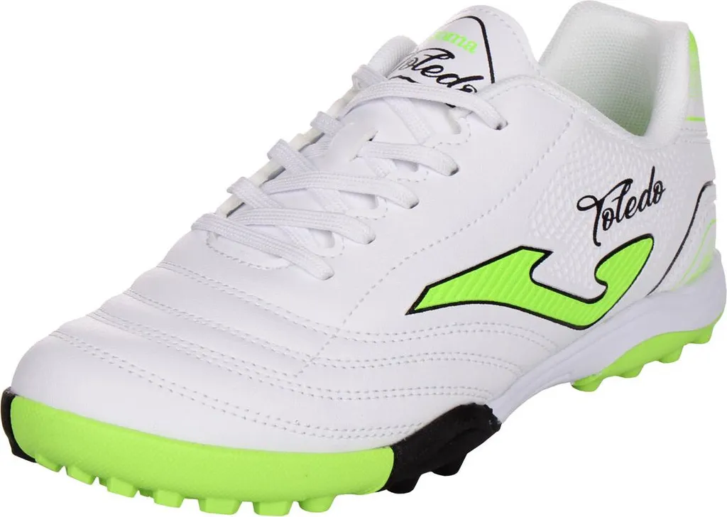 Baskets de foot enfant Toledo JR 2502 Turf blanc pour stabilisé