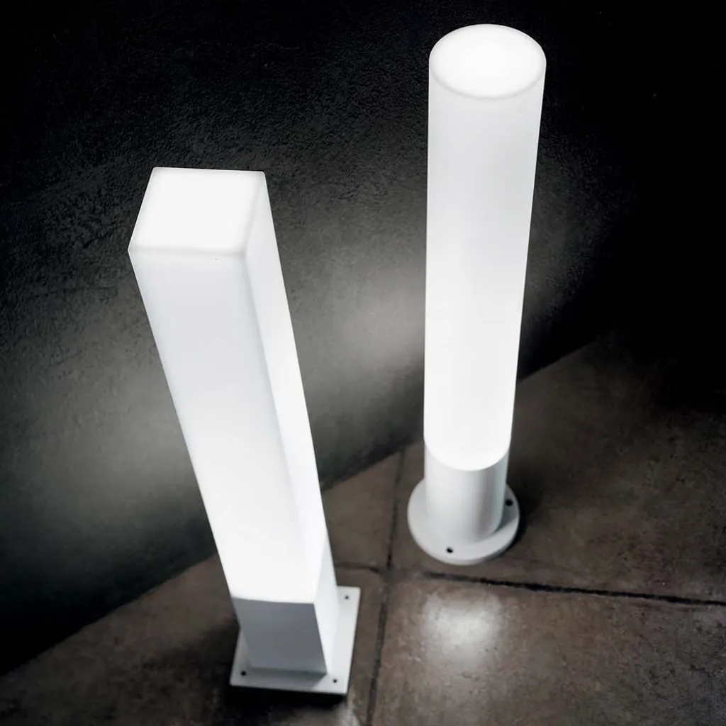 Lampadaire extérieur Edo Outdoor PT1 Rond Blanc Ideal Lux IP44 Design