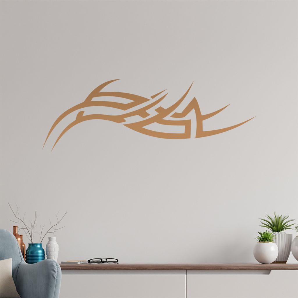 Tribal gezackt Wandtattoo in 6 Größen - Wandaufkleber Wall Sticker - Dekoration, Küche, Wohnzimmer, Schlafzimmer, Badezimmer