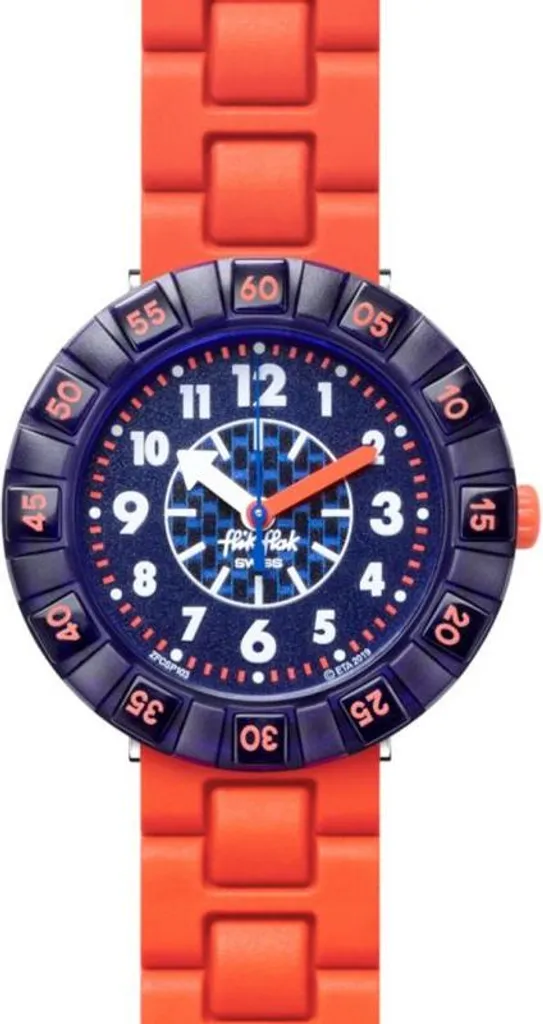 Montre Flik Flak ZFCSP103 Orangebrick solide pour enfant actif et sport
