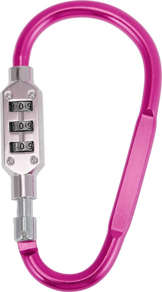 Kombinationsschlösser, 3-Zahlen-Rad-Kombination D-Ring-Clip-Schloss, 62mm D-Typ Vorhängeschloss für Motorrad Fahrrad, Rosarot