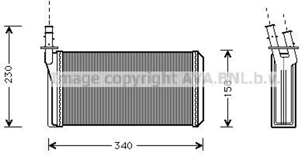 Échangeur de Chaleur en Aluminium PRASCO LC6074 Robuste OE 46721527