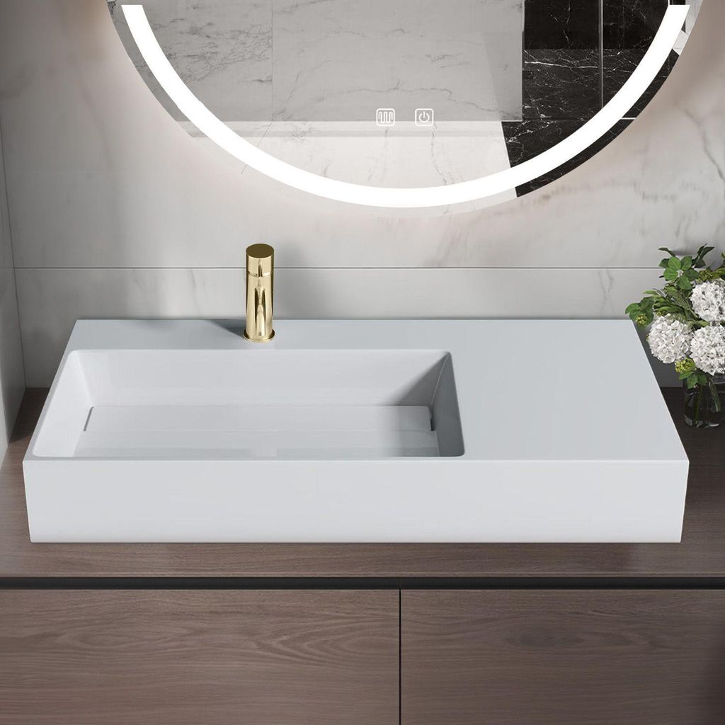 Rea Waschbecken Konglomerat Archi 90 Rectangle White