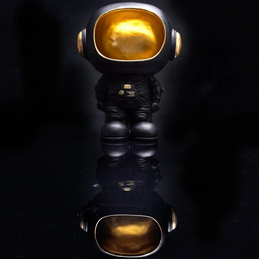 Vide Poche Astronaute Design Noir - Objet de Décoration Original - 4