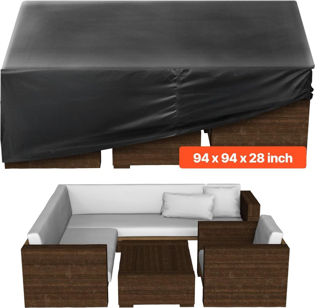 Garten- & Terrassenmöbel Schutzhülle - Quadratische Abdeckplane 239 x 239 x 71 cm - 420D Oxford-Gewebe - Wasserdicht - UV-beständig - Mit Lüftu...