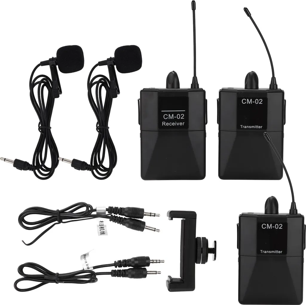 Microphone UHF sans Fil 16 Canaux Haute Performance pour Caméra et SLR