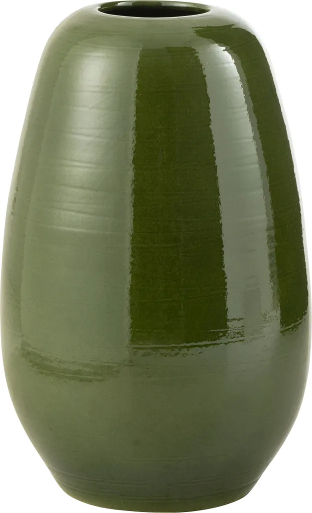 Vase en porcelaine Lola J-Line vert grand modèle pour salon moderne