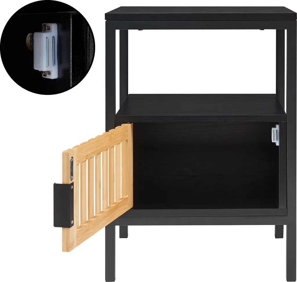 Table de chevet stable et compacte pour optimiser le rangement de lit