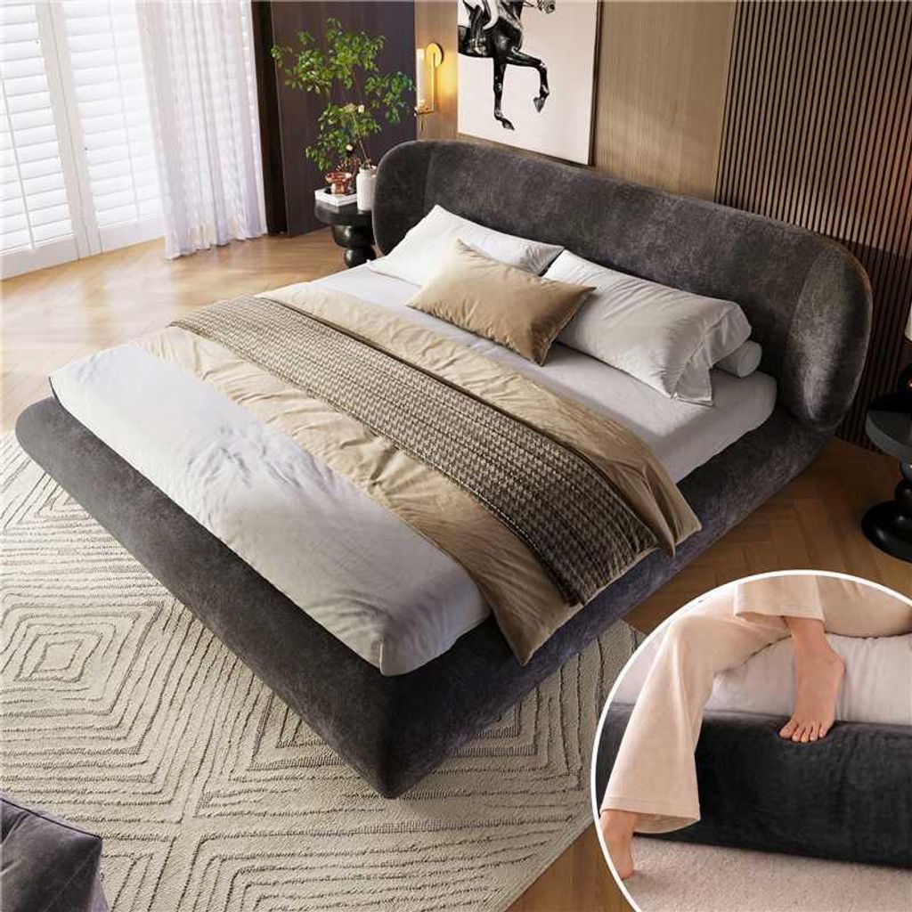Flieks Polsterbett 140x200cm mit Kopfteil, Doppelbett Produktbild 