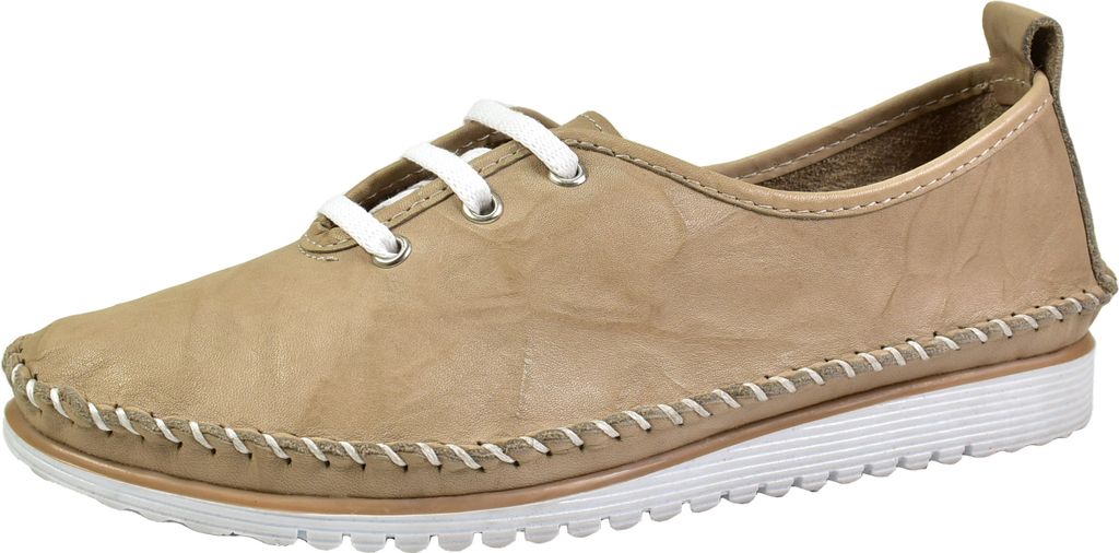 Andrea Conti Damen Leder Schnürschuh Halbschuh Keilabsatz Farbstreifen 0023626, Größe:41 EU, Farbe:Grau