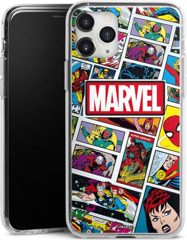DeinDesign Handyhülle für Apple iPhone 11 Pro Max Silikon Hülle Case Smartphone Schutzhülle Comic Muster Marvel